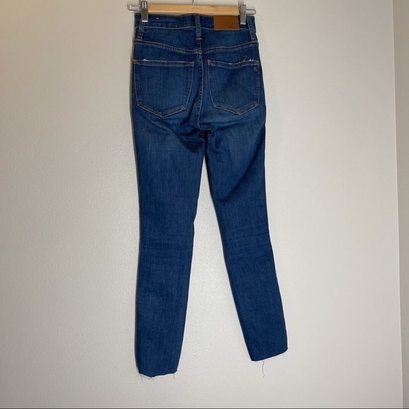 Madewell 10” High Rise Skinny Jeans Button Front Medium Hanna Wash Size 23 Women - Picture 10 of 12
